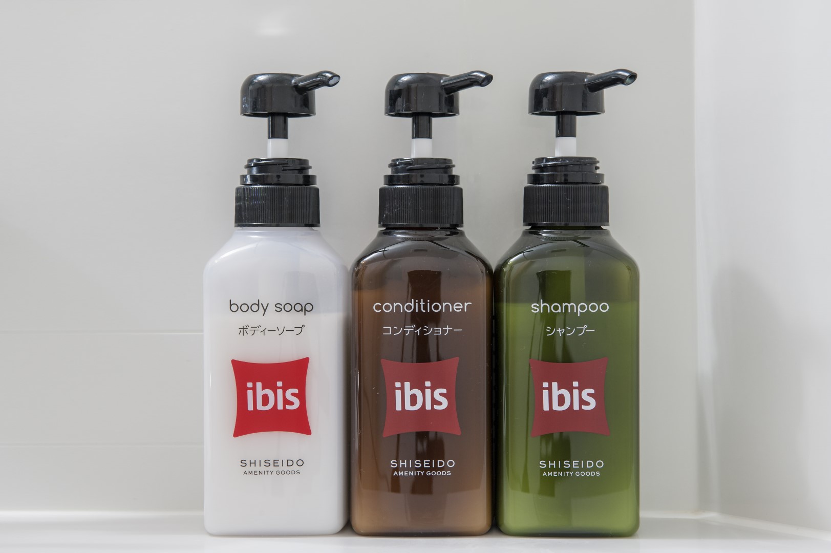 Bathroom shampoo-rinse-body soap